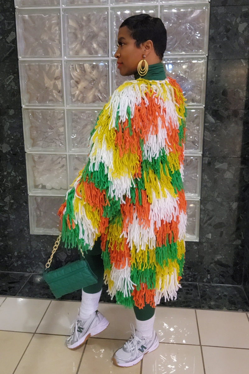 Shaggy Tassal Cardigan (Org)