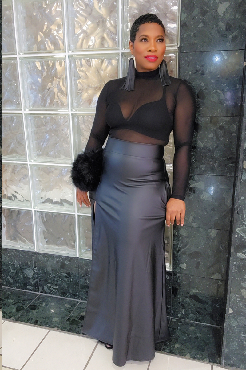 Victoria Leather Maxi Skirt