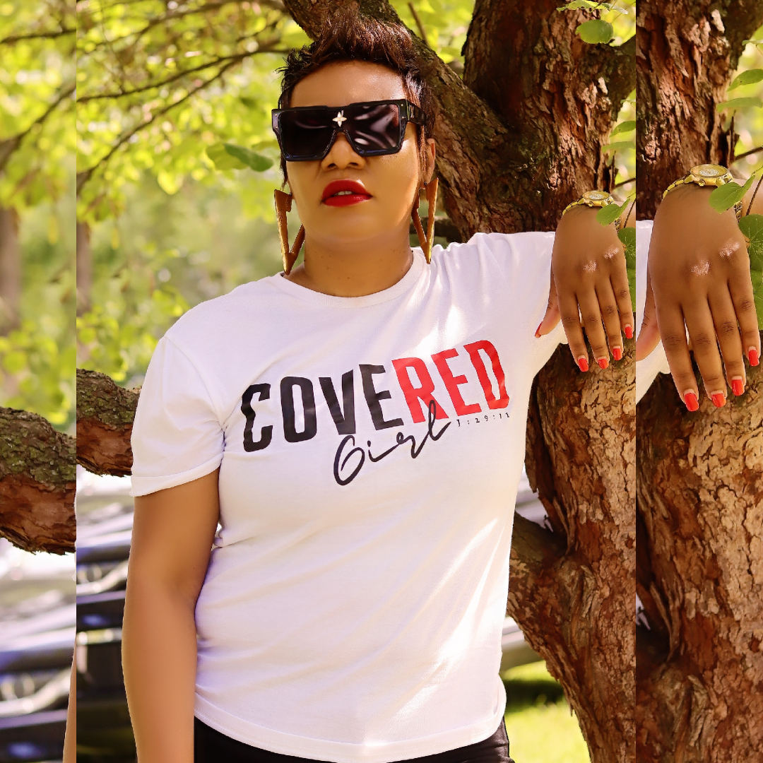 Covered Girl J:29:11 T-shirt (White)