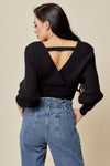 Stretch Knit Ribbed Sweater