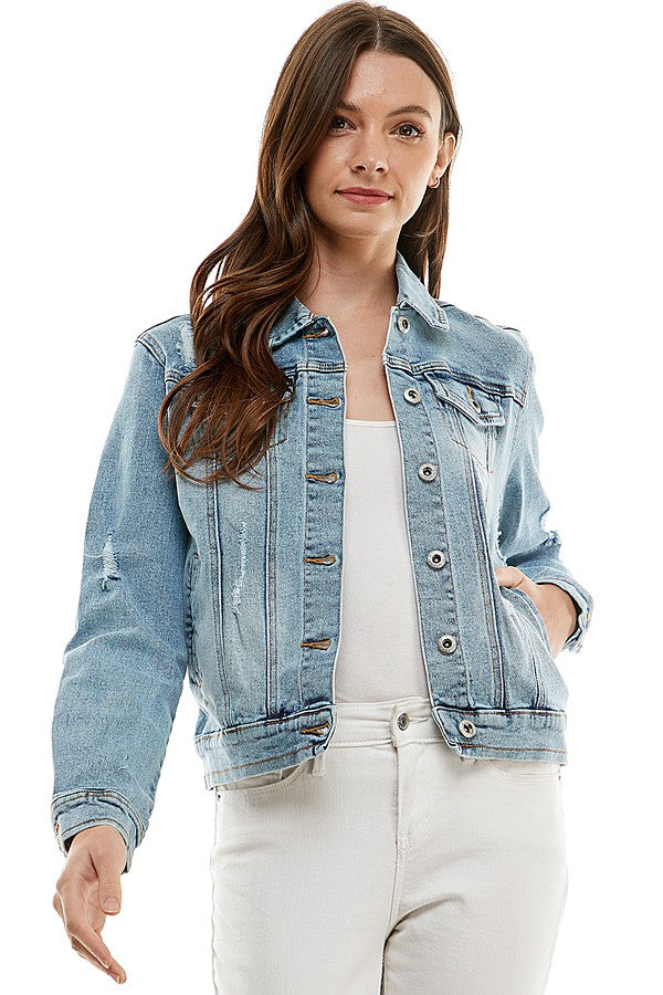 Carmen Denim Jacket (Lt. Blu.)
