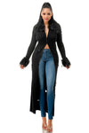 Tasia Double Zip Cardigan - (Blk)