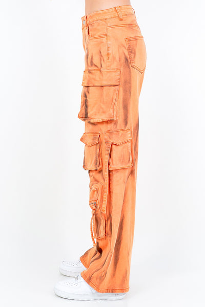 Orange Crush Cargo Jeans