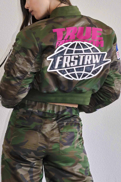 First Row Coexist Varsity Jacket (Camo)