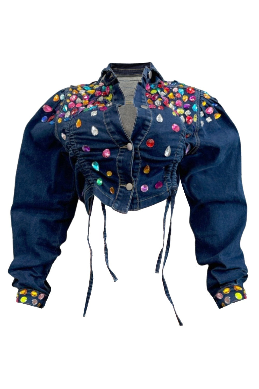 Bejeweled Denim Jacket (Blu)