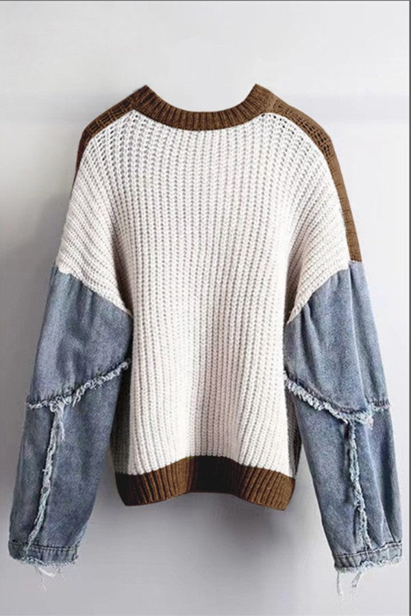 Andrea Colorblock Sweater (Brwn)
