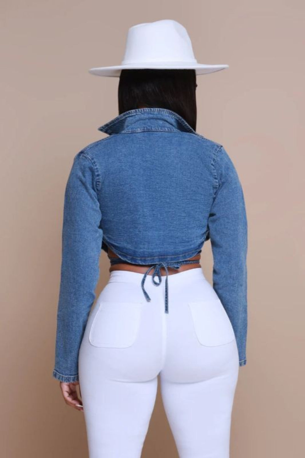 Jackie Denim Wrap Top