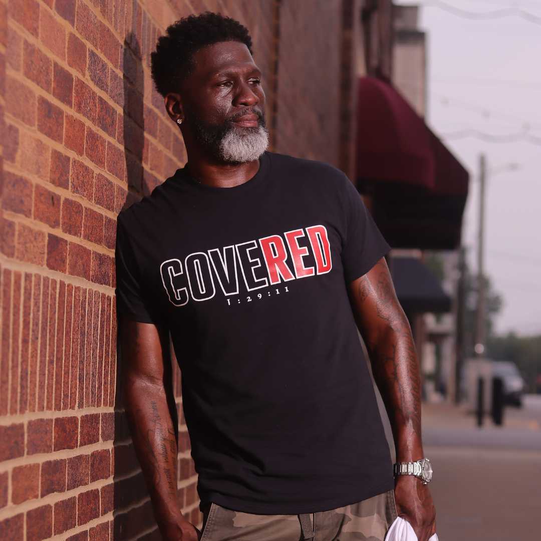 Covered J:29:11 Statement Tee (Blk)