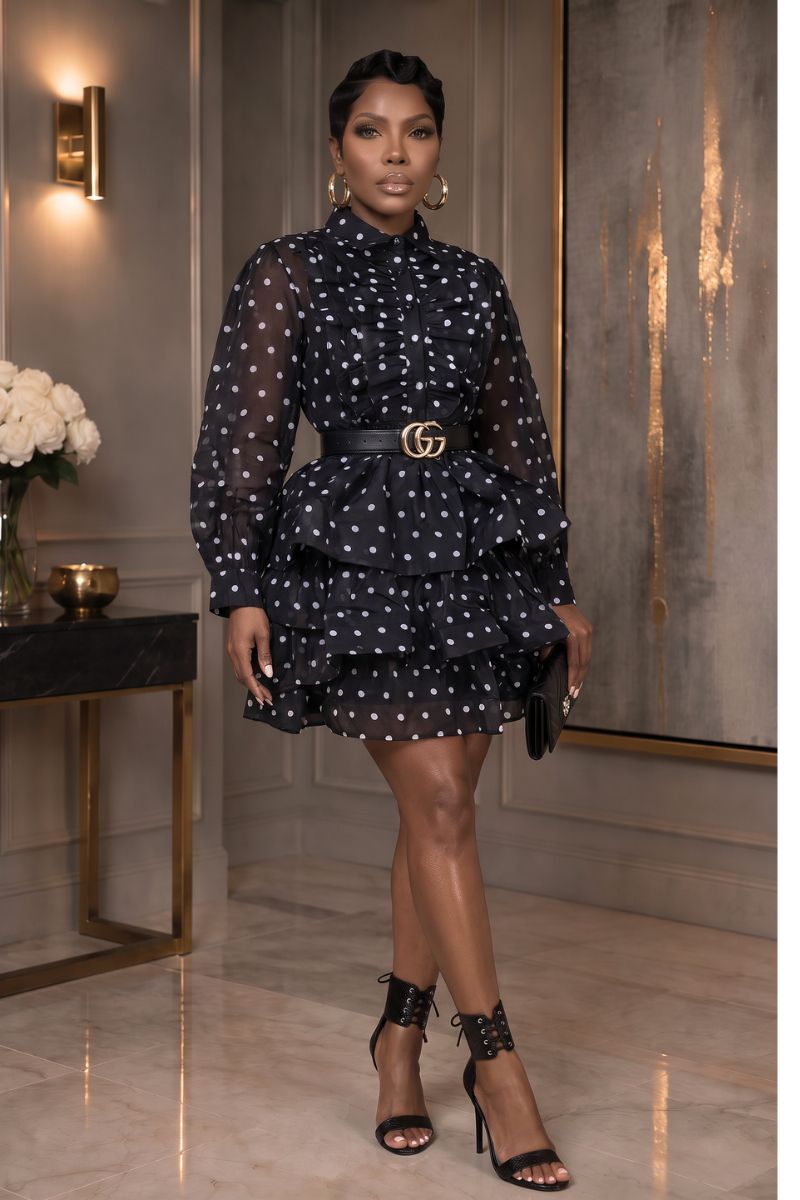 Eva Midi Dress- Polka Dot