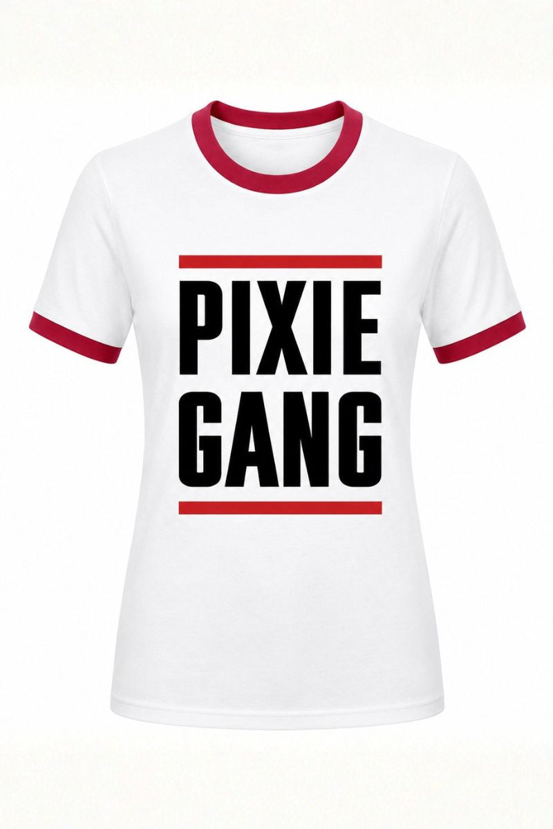 Pixie Gang Ringer Tee (red)