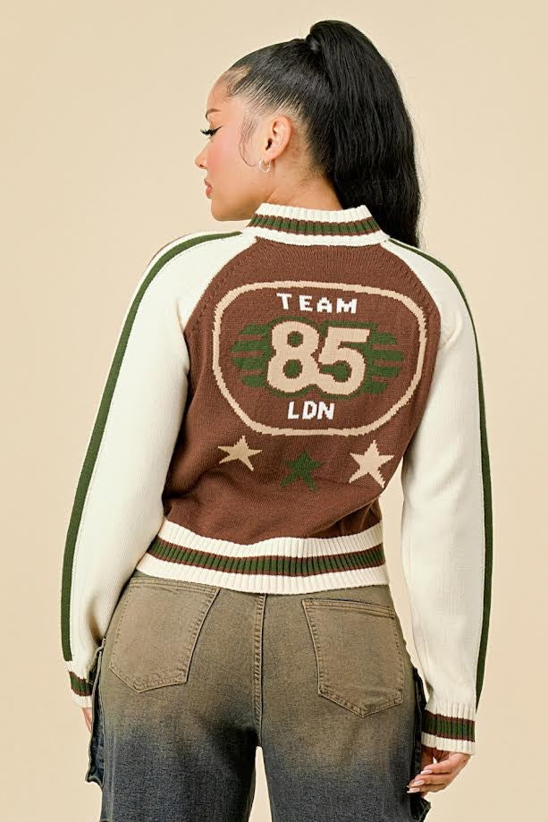 Megan Varsity Jacket (Blk)