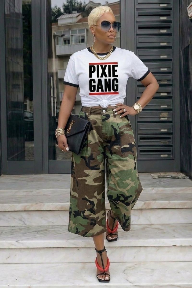 Pixie Gang Ringer Tee (blk)