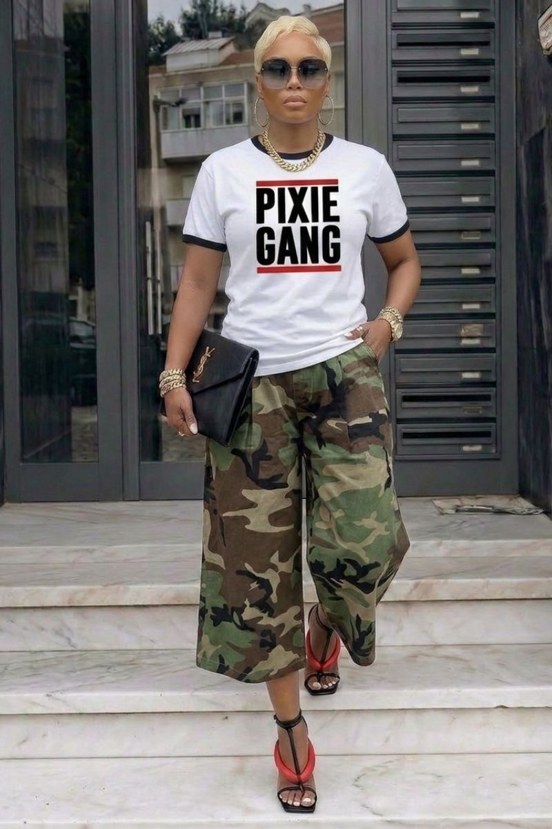 Pixie Gang Ringer Tee (blk)