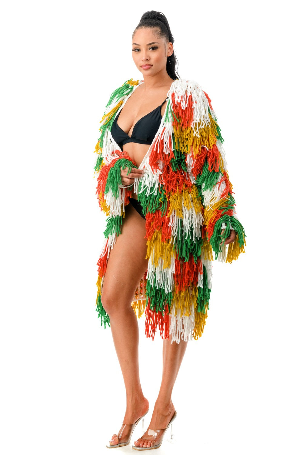 Shaggy Tassal Cardigan