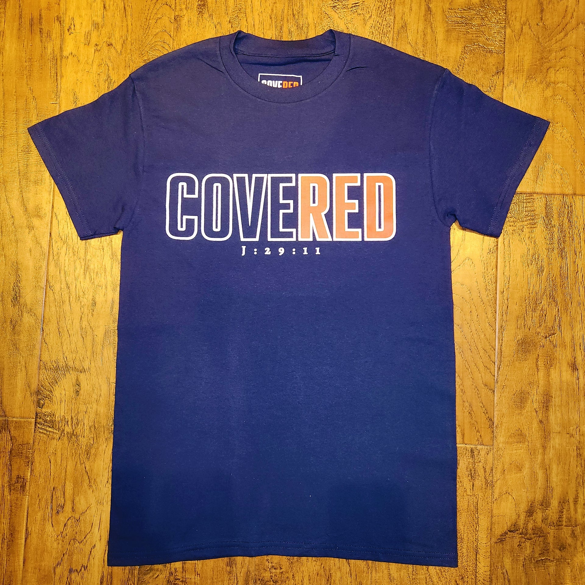(Navy) Covered J:29:11 Statement T-shirt