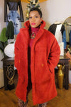 Beary Good Sherpa Coat (Crimson)