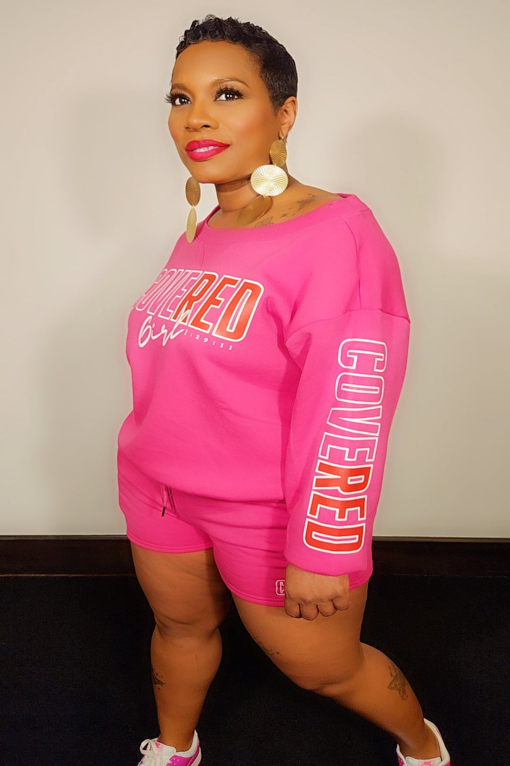 Covered Short Set (LS)Hot Pink