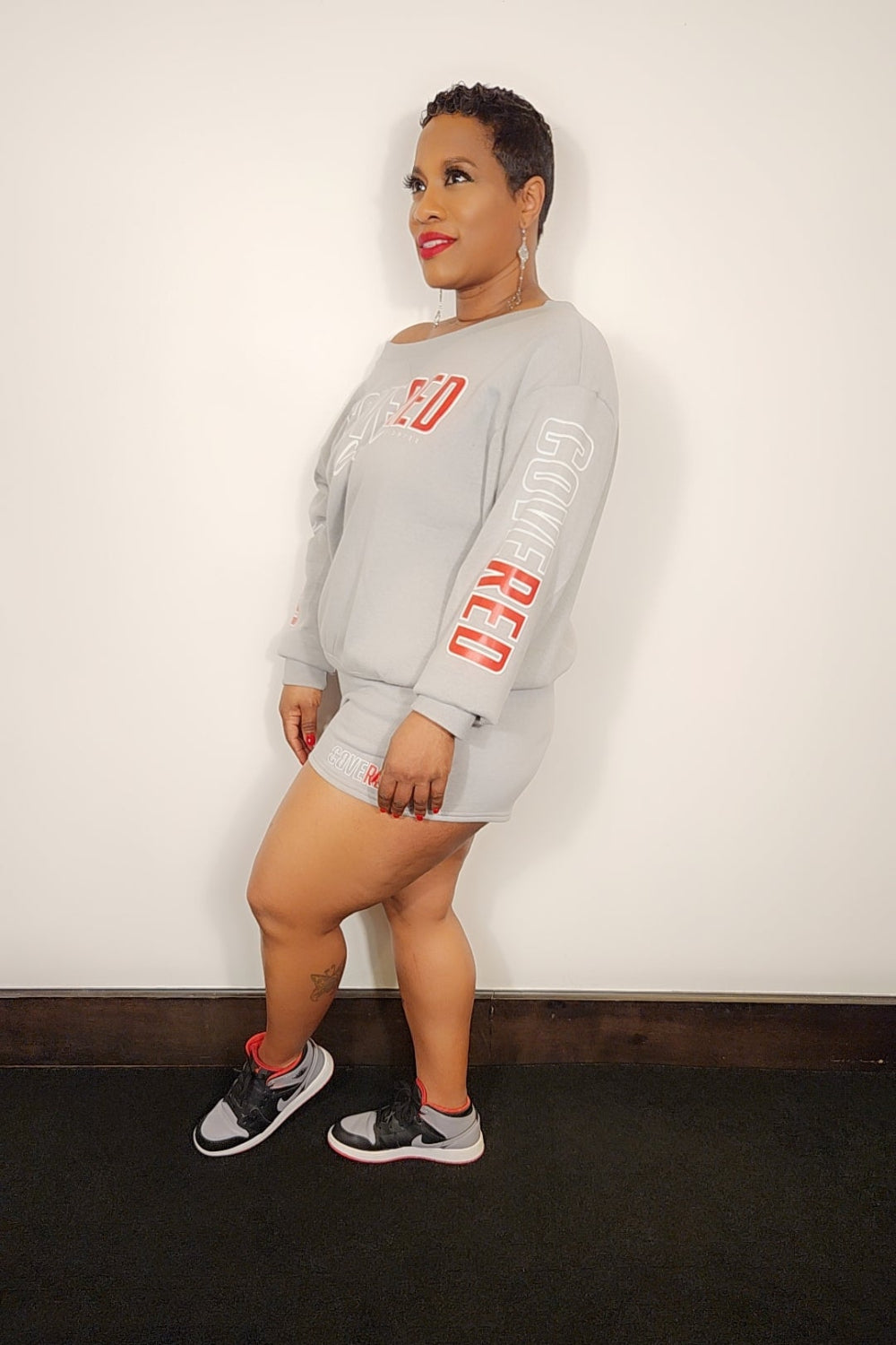 Covered Short Set (LS) Gray