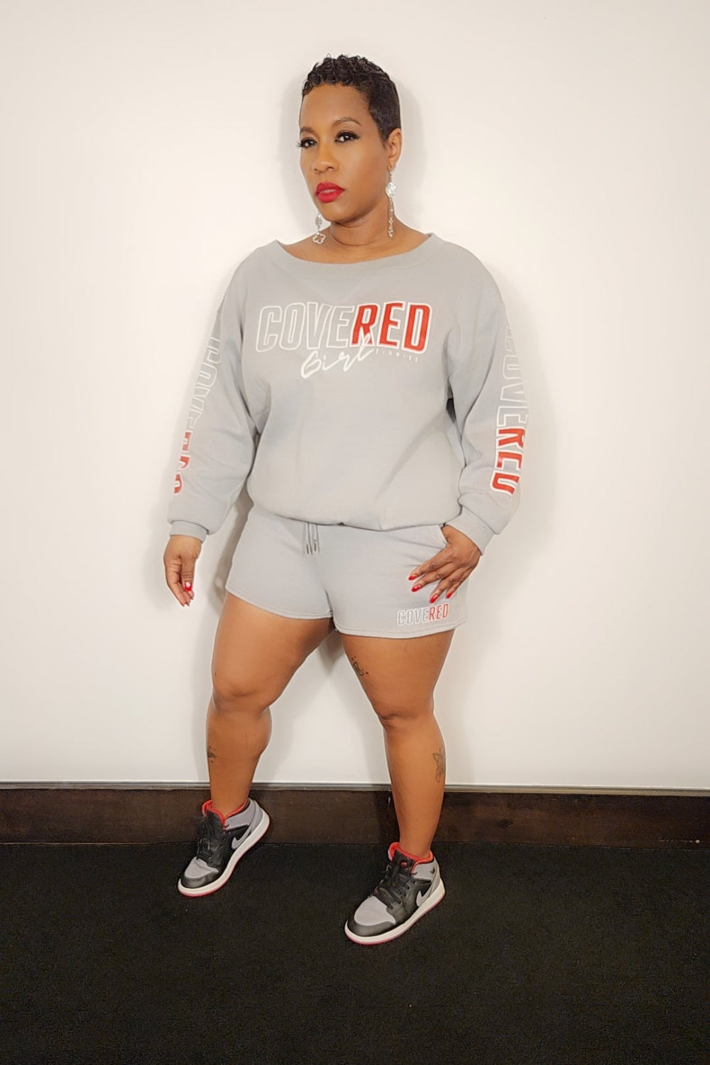 Covered Short Set (LS) Gray