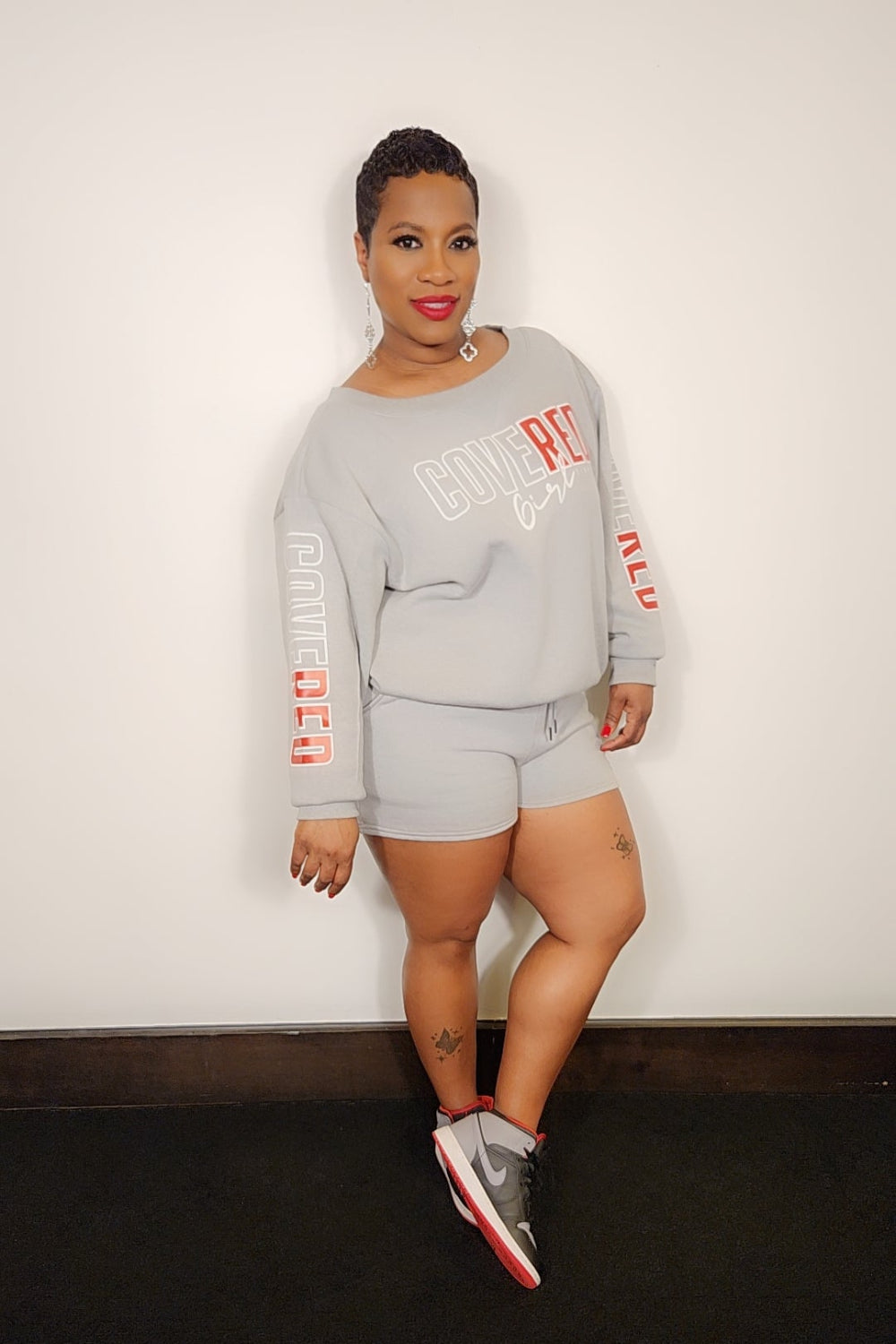 Covered Short Set (LS) Gray