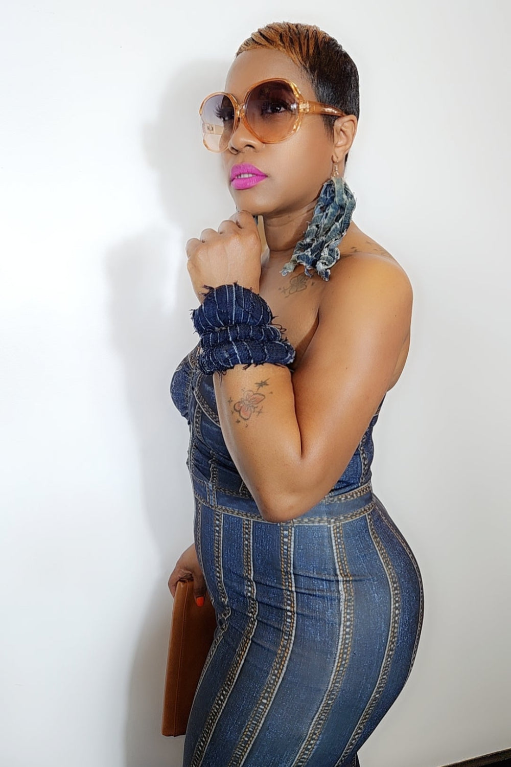 "Roxie" Denim Style Jumpsuit- Avail for Pre-order- Ships on or before 5/2/25