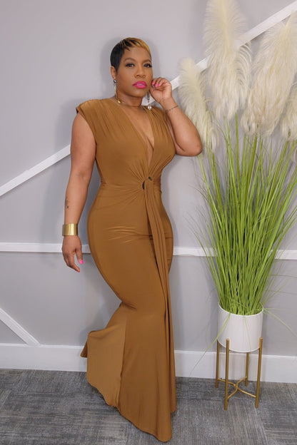 CeCe Maxi Dress (Cognac)