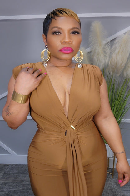 CeCe Maxi Dress (Cognac)