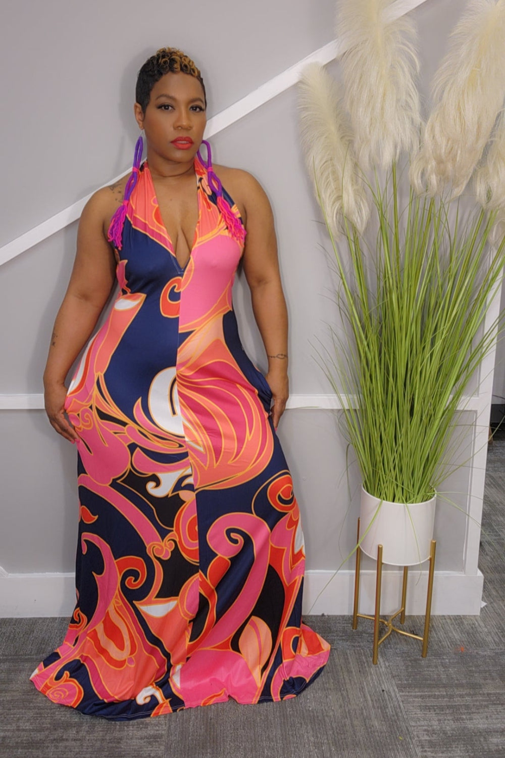 Rhiley Maxi Dress- Navy