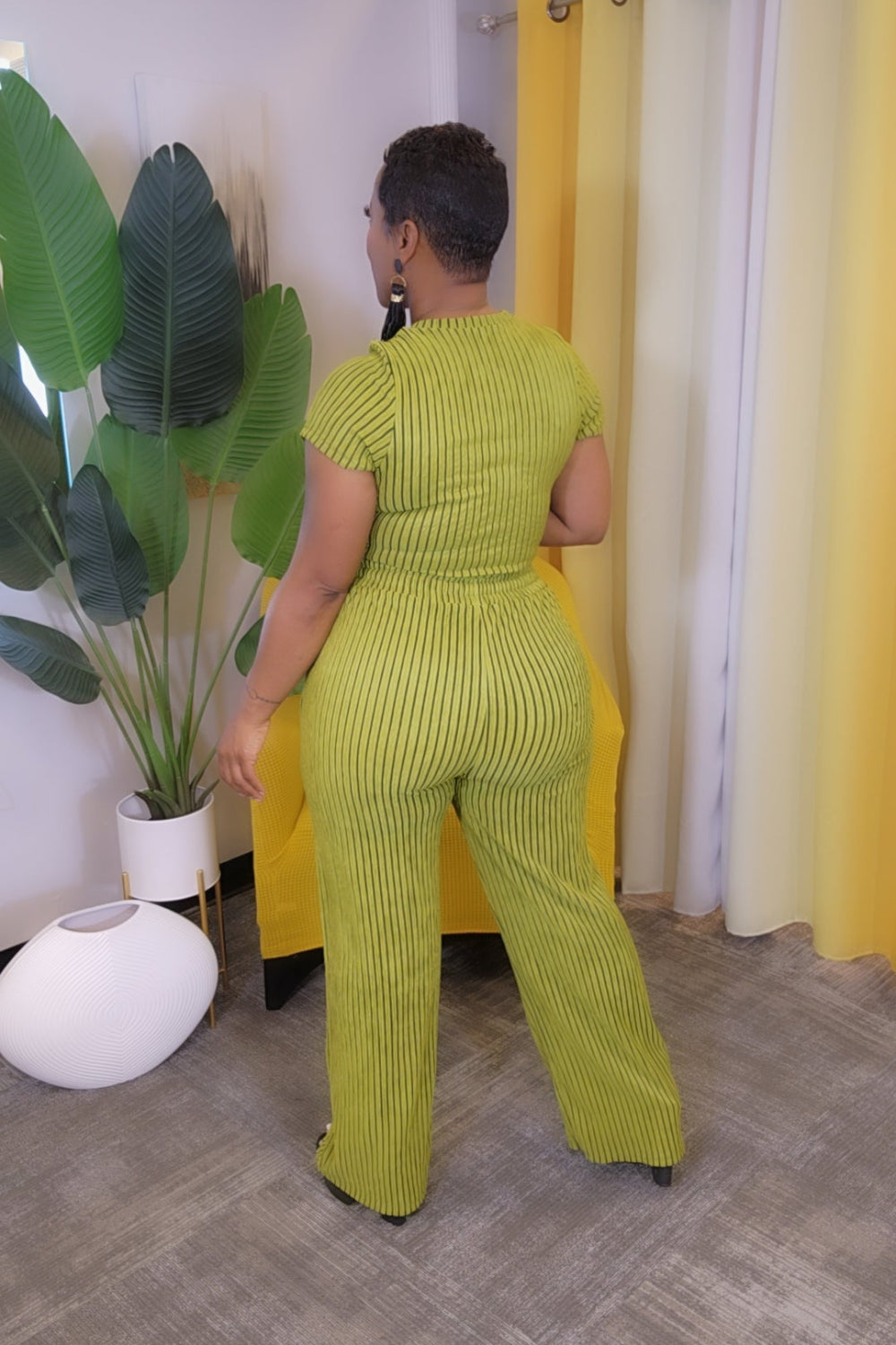 Latoya Striped Set- grn