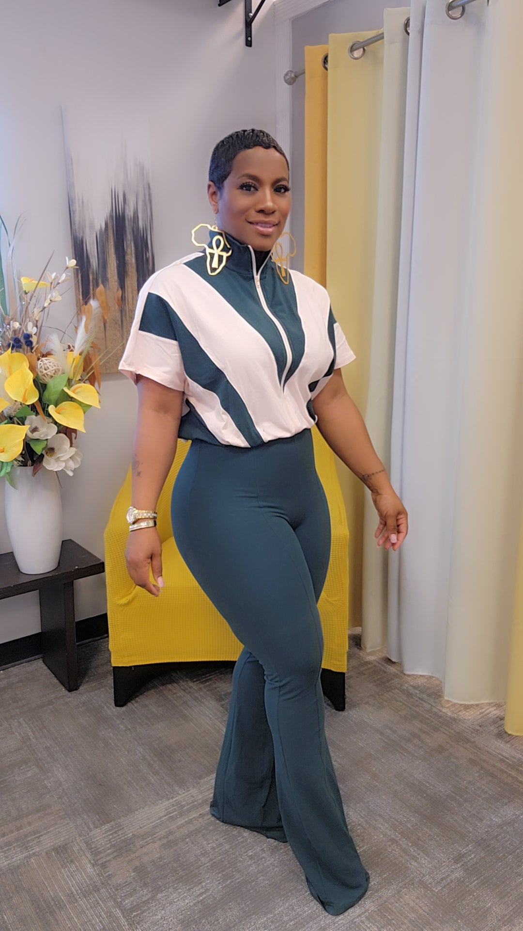 In The Right Direction Jumpsuit (grn)
