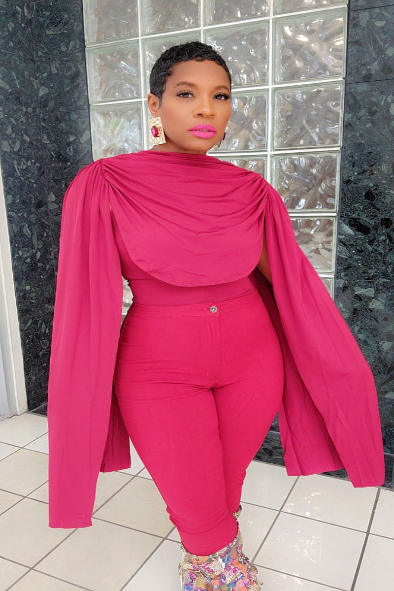 Fly Girl Bodysuit (Burg)