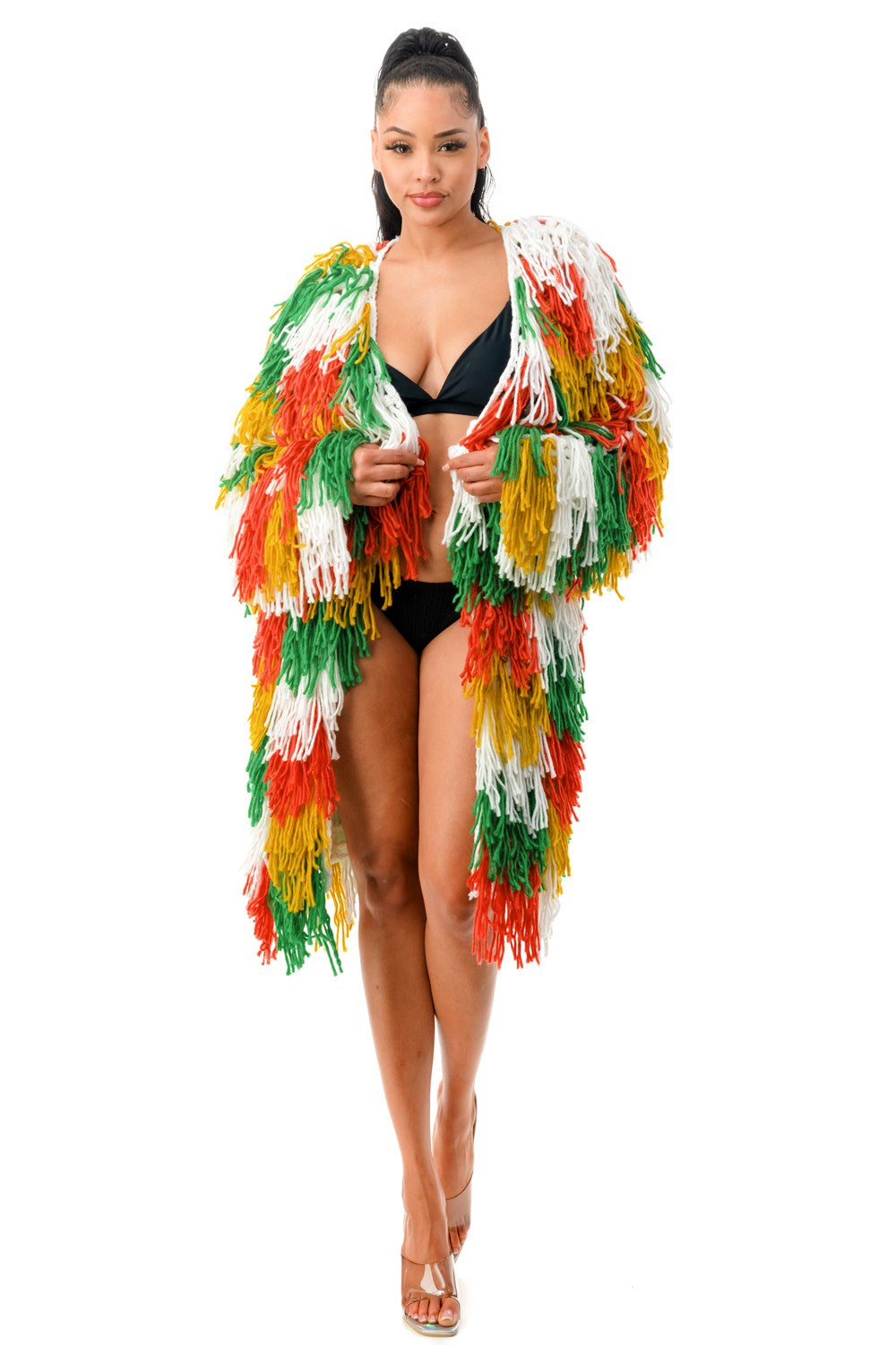 Shaggy Tassal Cardigan