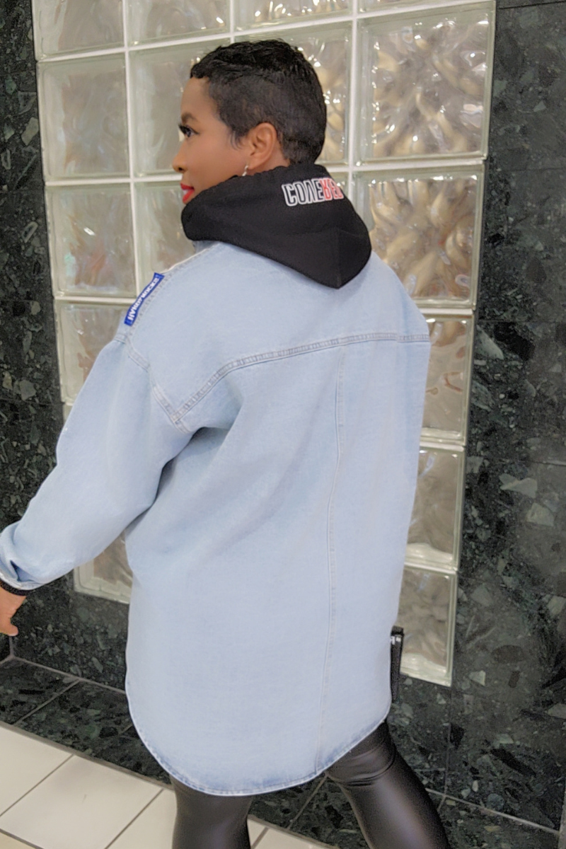 In My Mood Denim Shirt Dress(Blu)k
