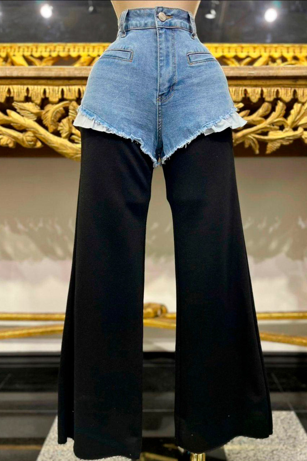 2 Time Denim Joggers (Black)