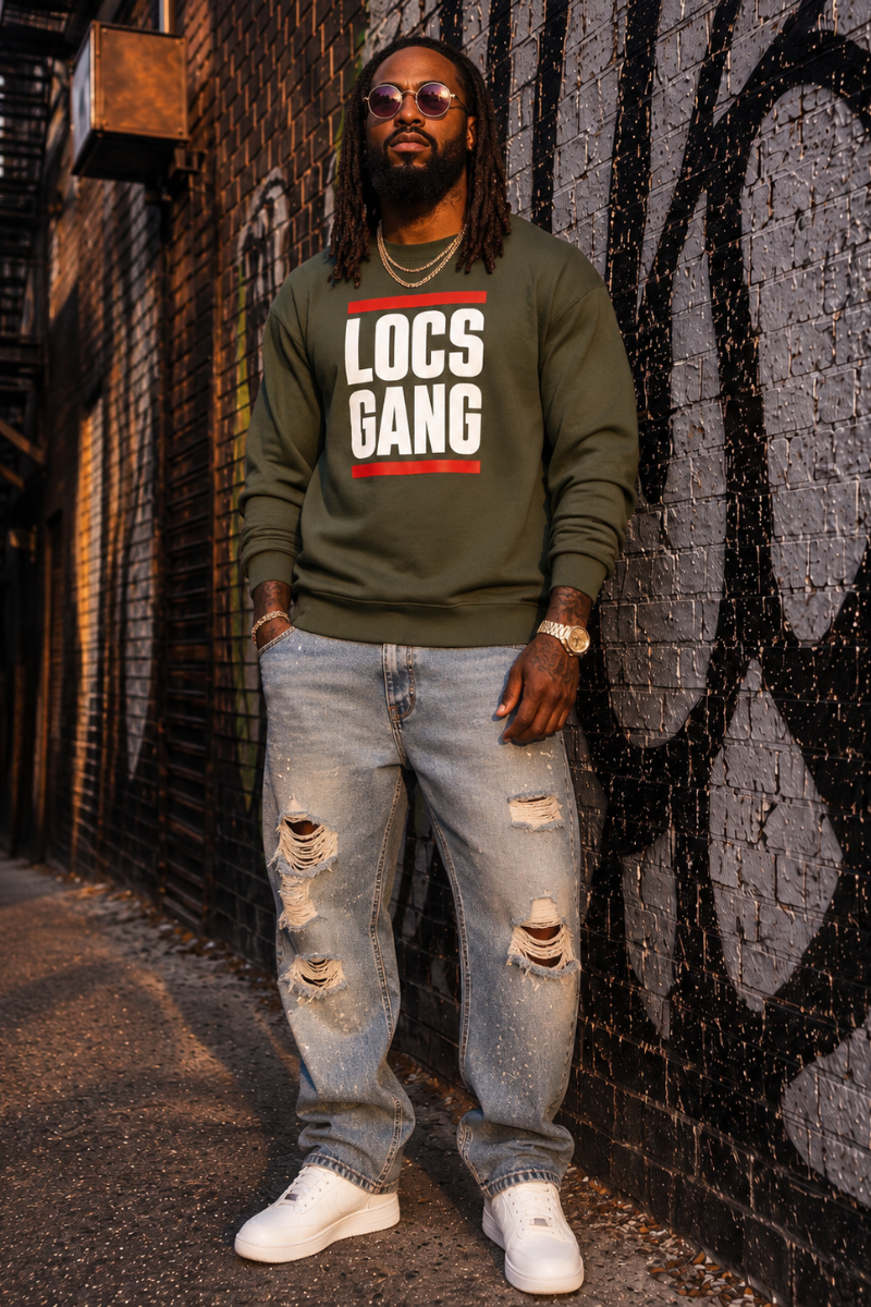 Locs Gang Sweatshirt (olive)