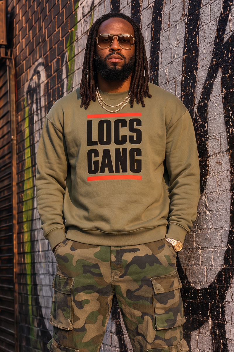 Locs Gang Sweatshirt (olive)