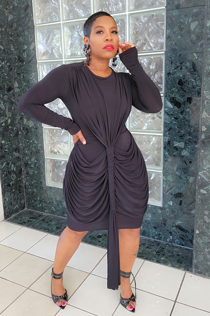 Mel B Midi Dress (Blk)