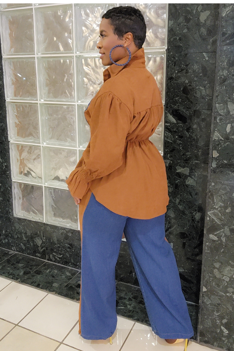 Mz. Carter Denim Set (Brown)