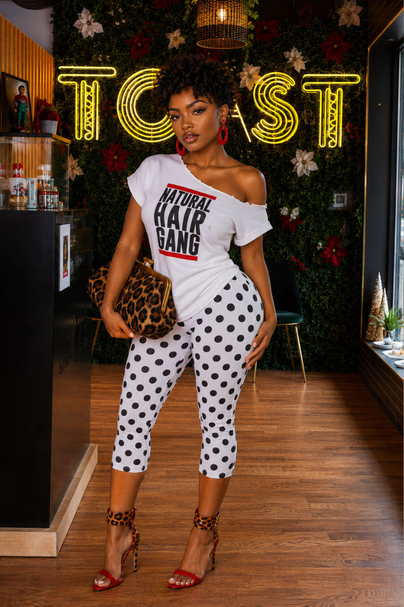 Natural Hair Gang T-shirt (Wht)