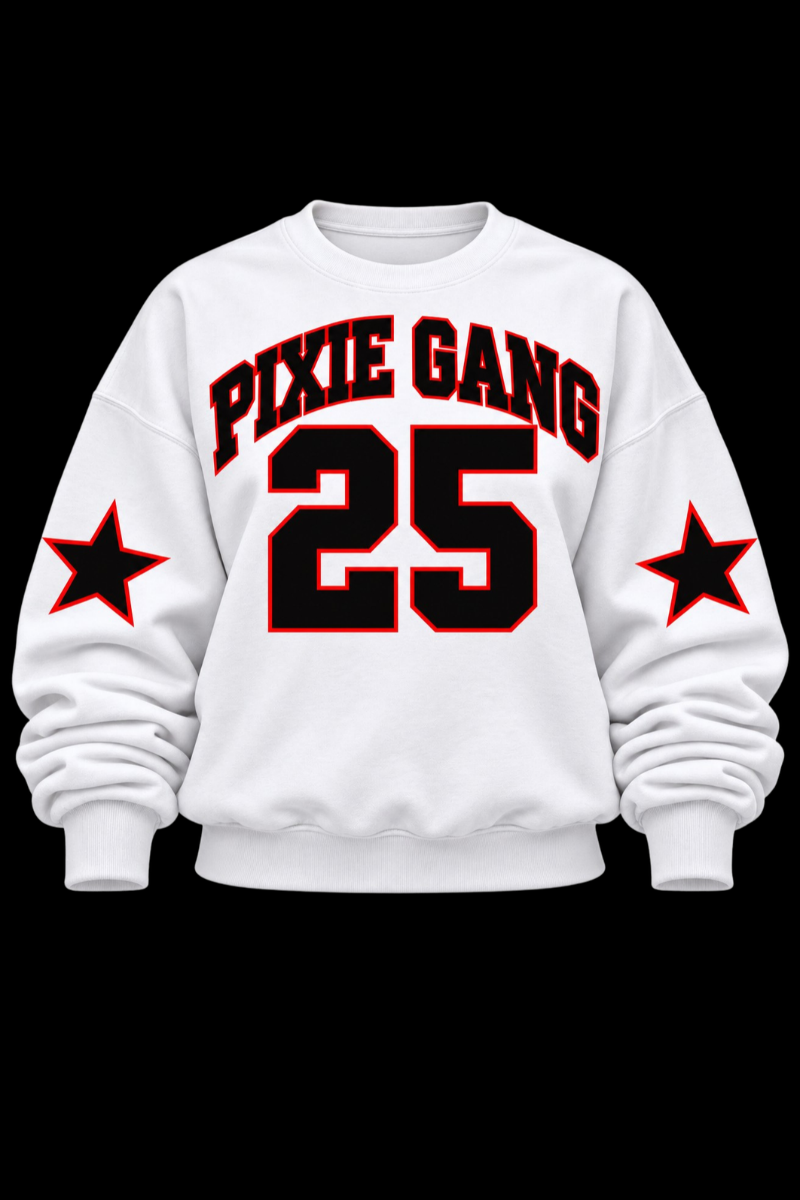 New- Pixie Gang 25  Sweatshirt (white)