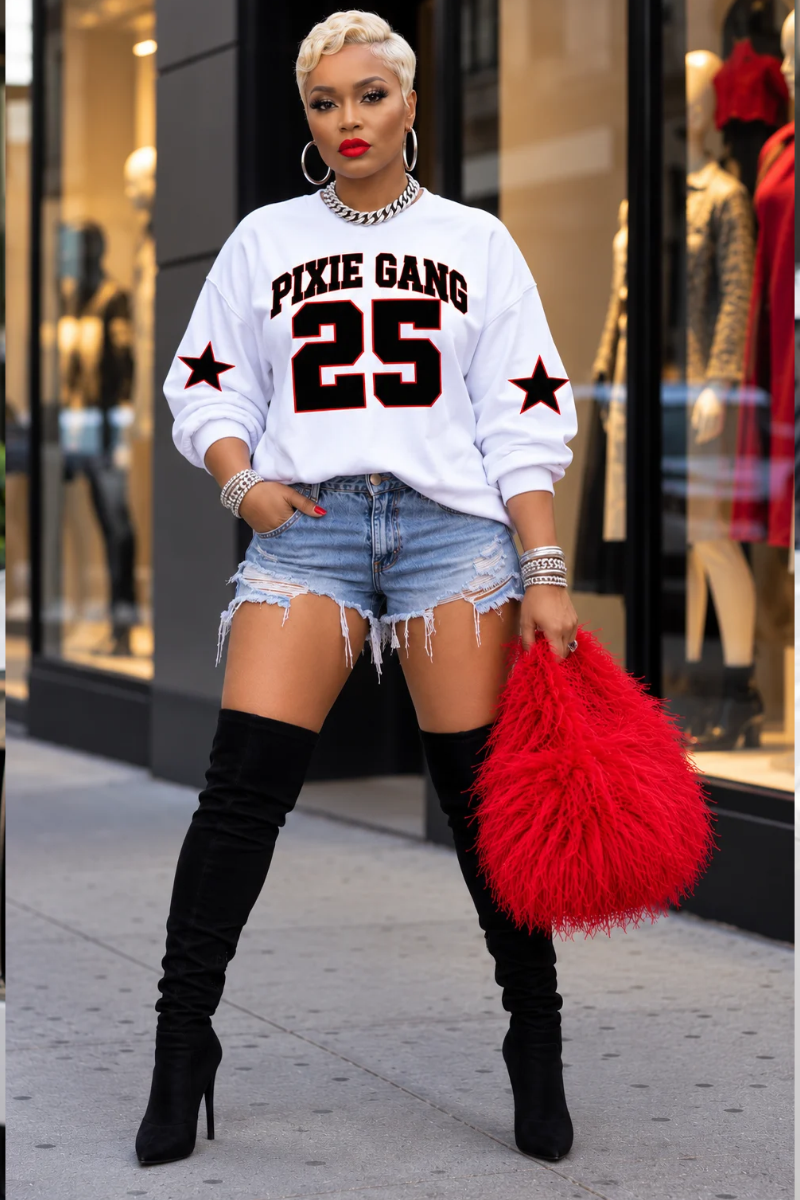 New- Pixie Gang 25  Sweatshirt (white)