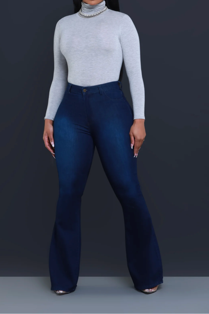 Supa Dope Bell Bottom Jeans (Drk)