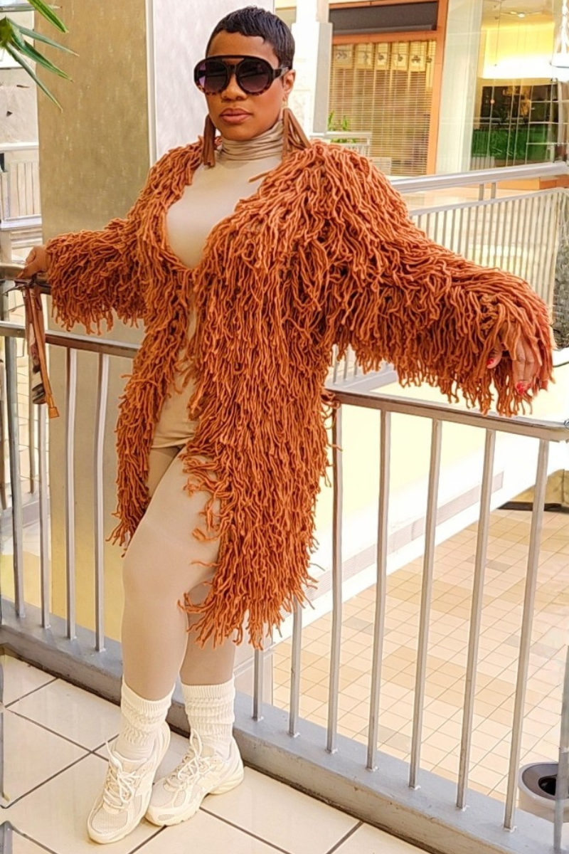 Shaggy Tassel Cardigan