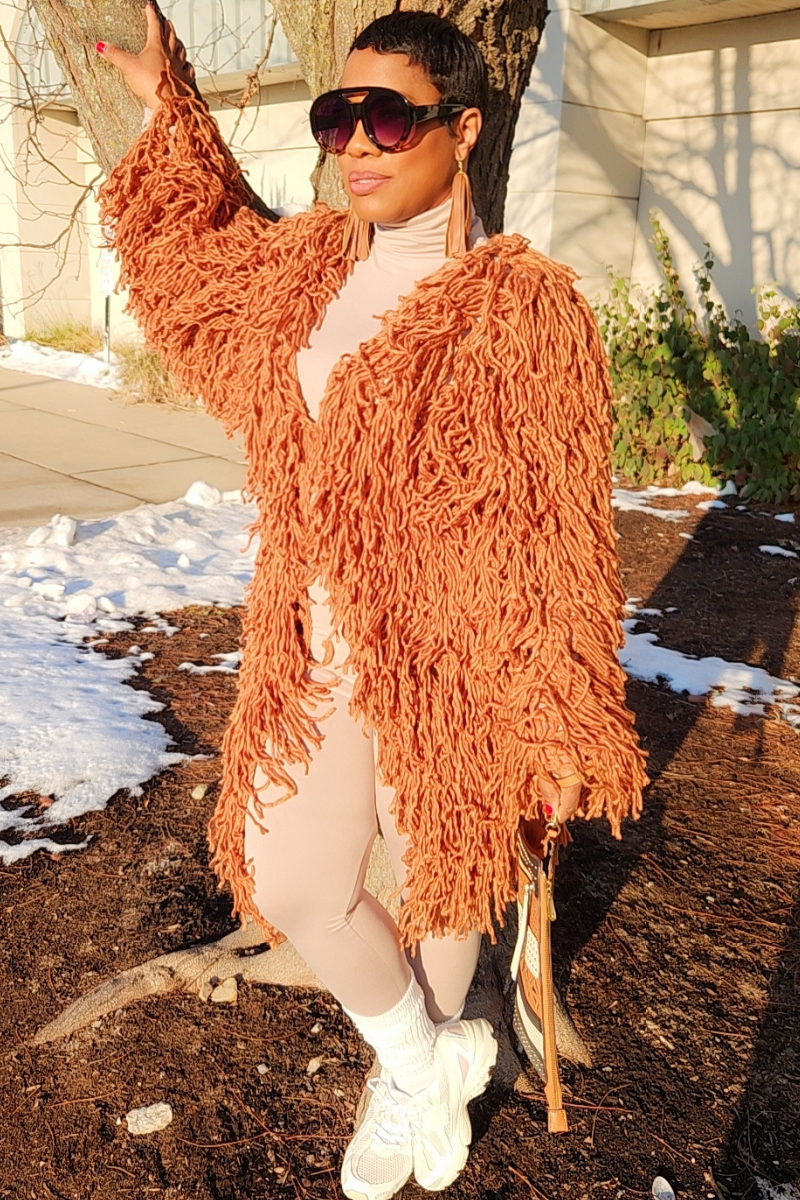 Shaggy Tassel Cardigan