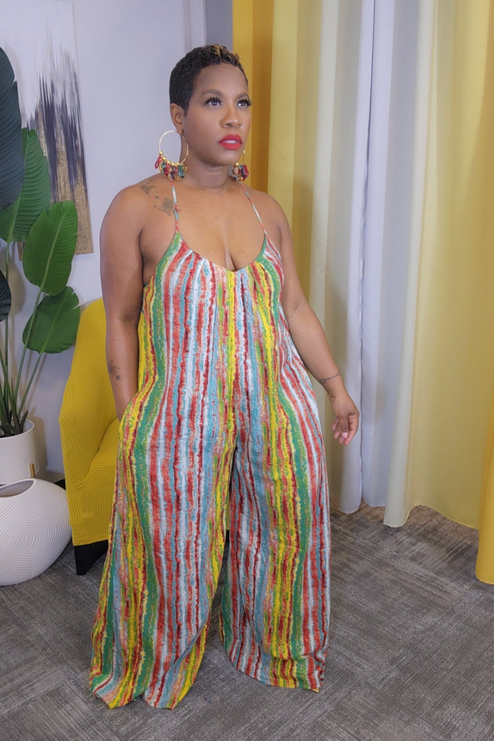 "Audrey" Wide Leg Jumpsuit (Ships on or Before 7-18)