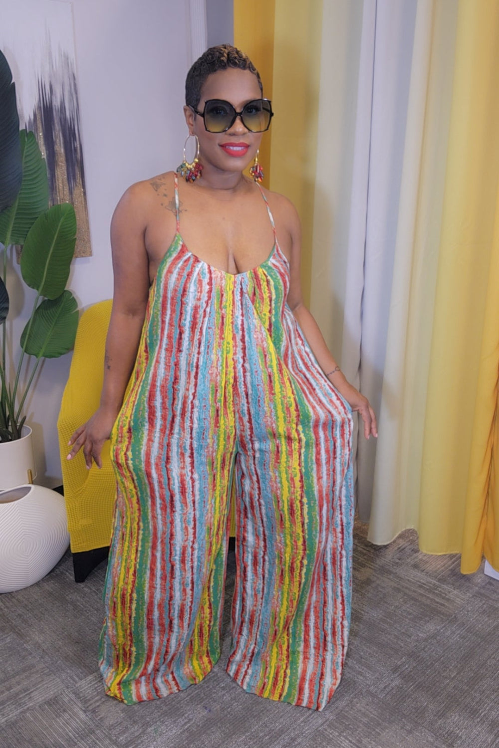 "Audrey" Wide Leg Jumpsuit (Ships on or Before 7-18)