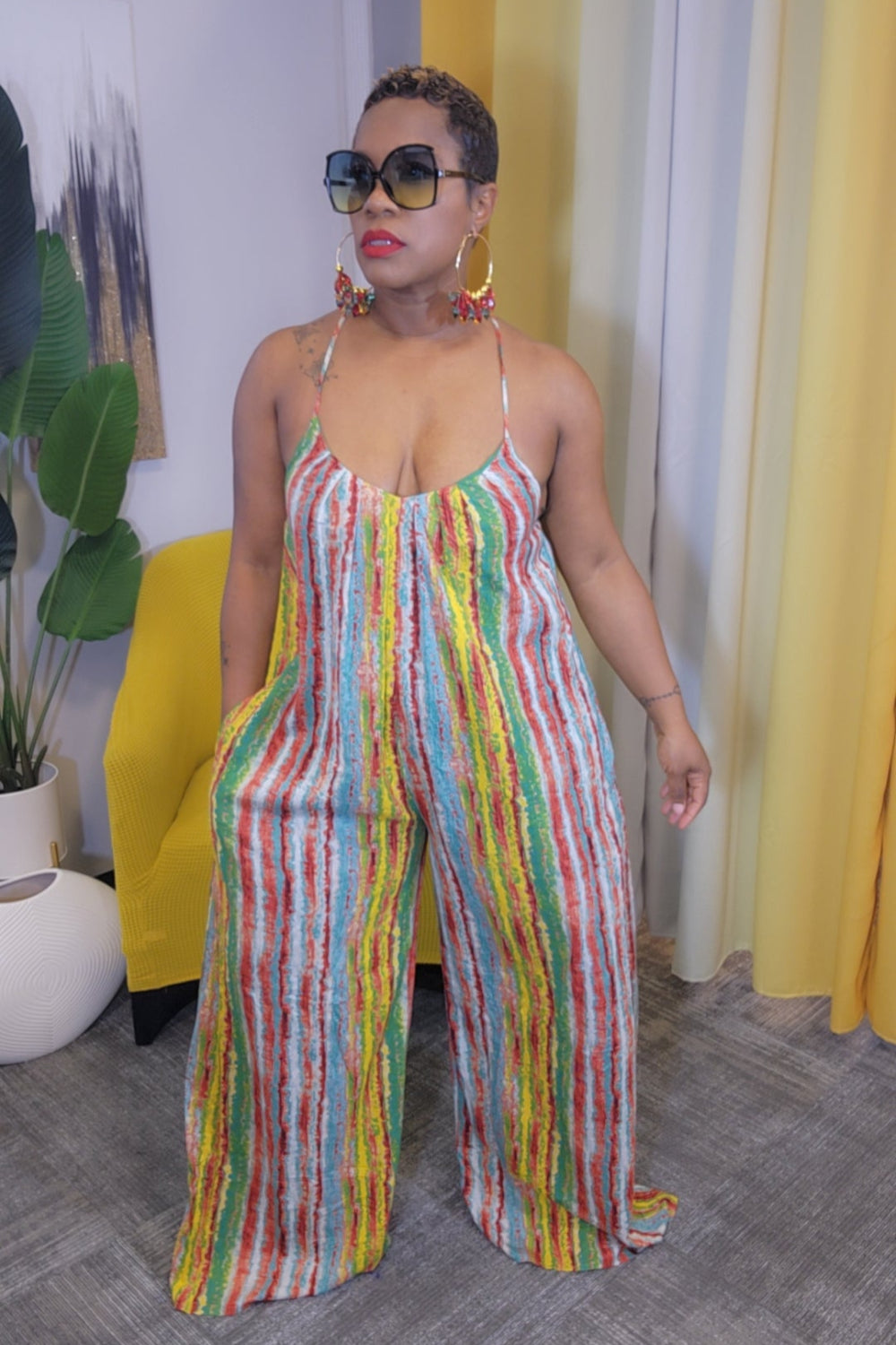 "Audrey" Wide Leg Jumpsuit (Ships on or Before 7-18)
