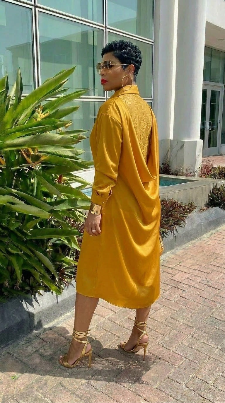 Miriam Swing Dress (Gold)