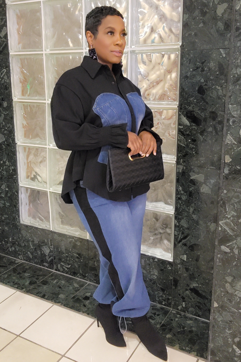 Mz. Carter Denim Set (Black)