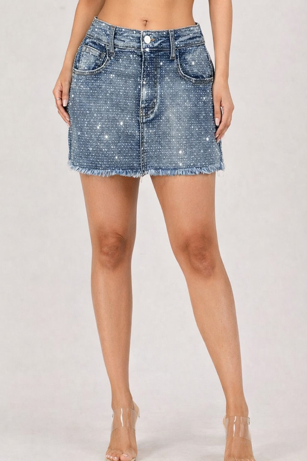 Bling Queen Denim Mini